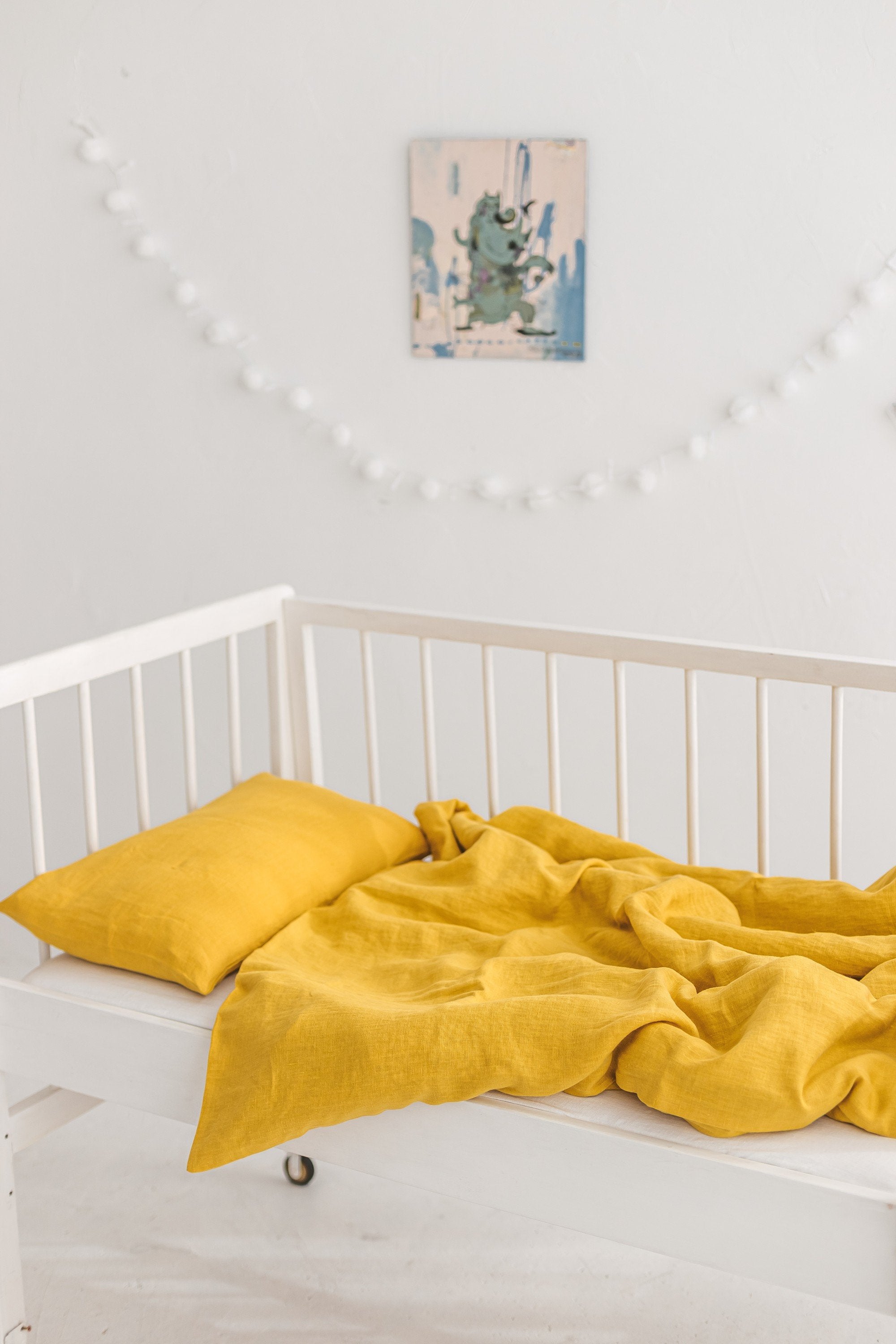 Mustard yellow crib discount sheet