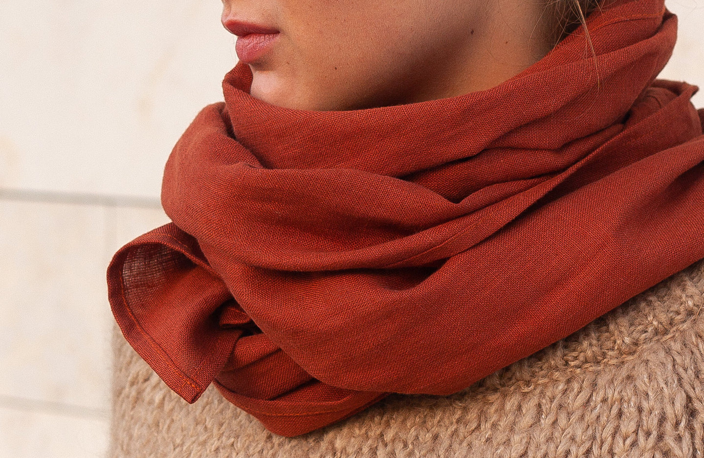 100% linen scarves