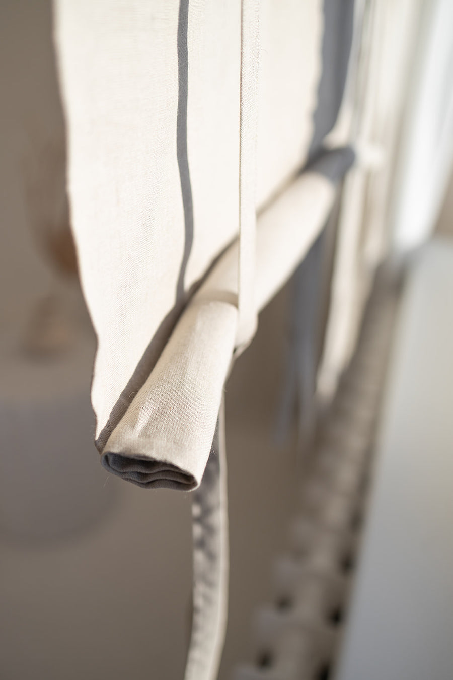 linen roll up curtain