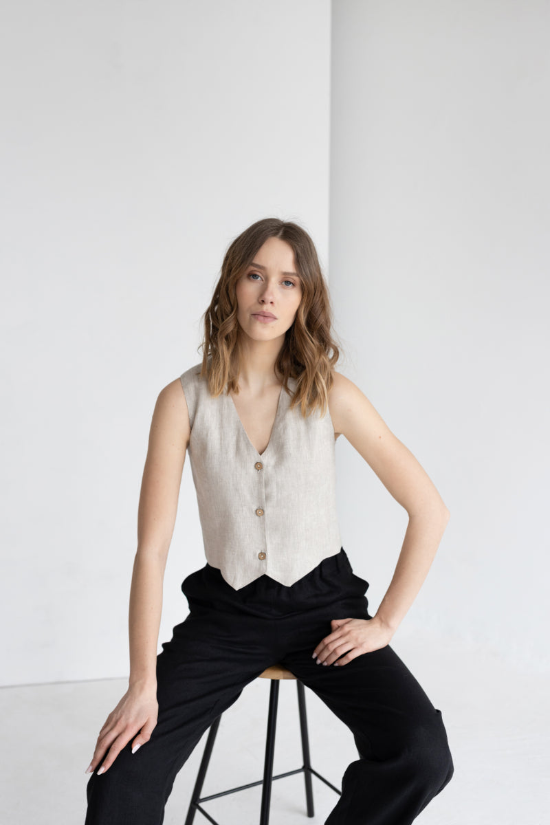 classic linen vest