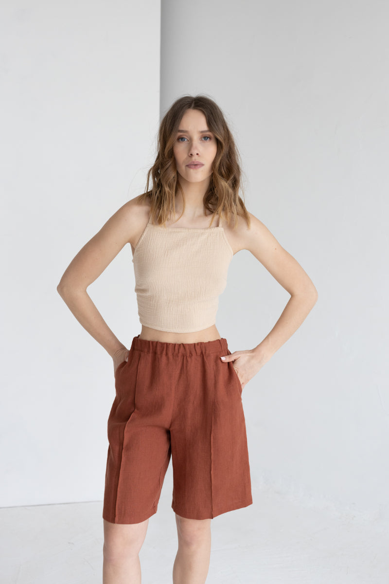 gauze crop top