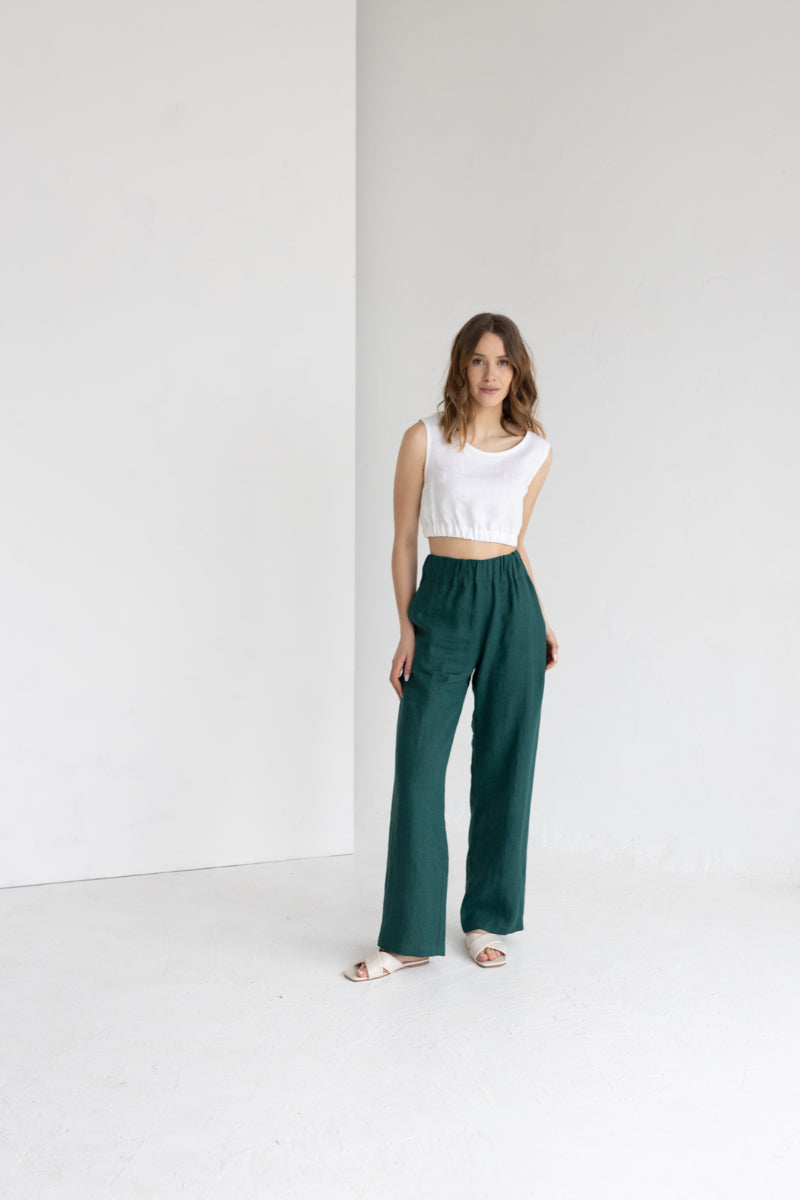 linen crop top