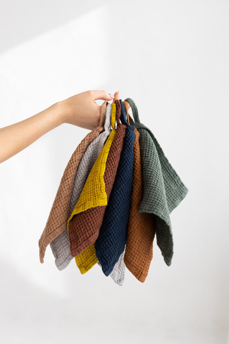 linen face towels