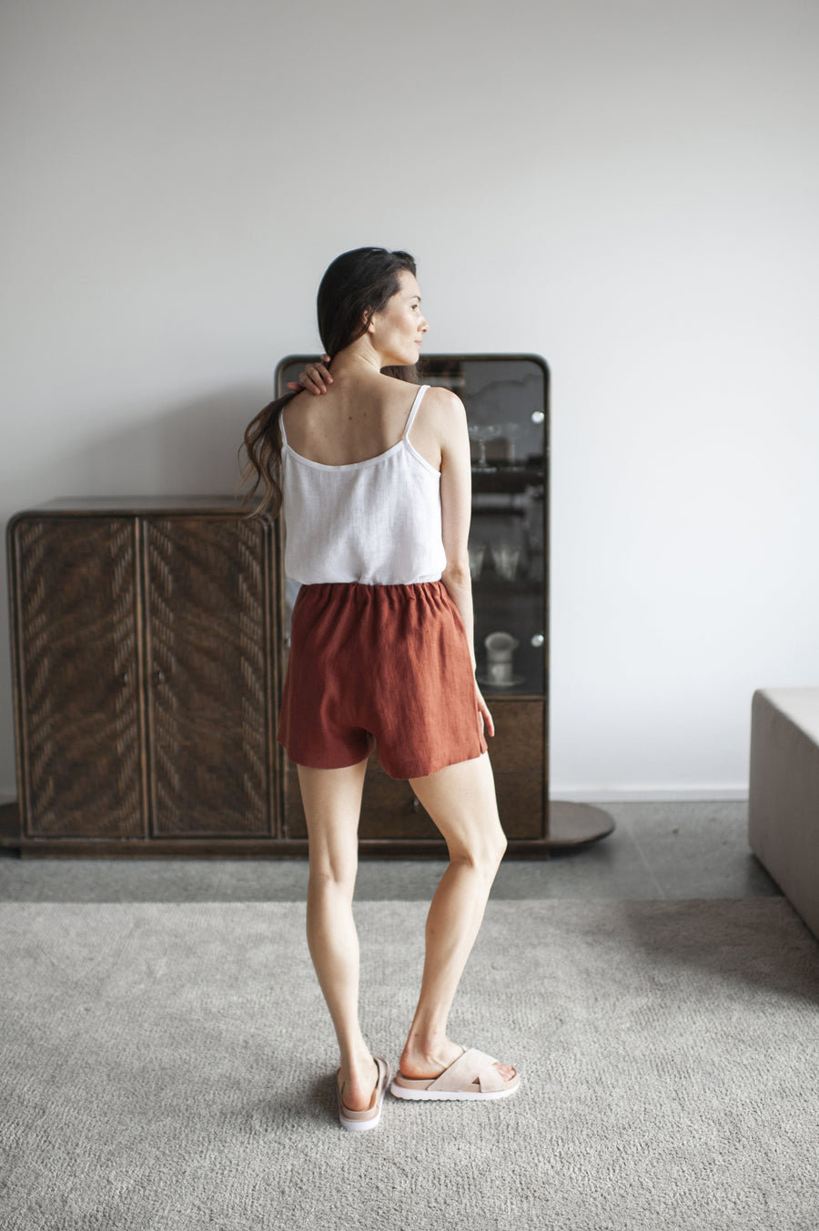 linen shorts