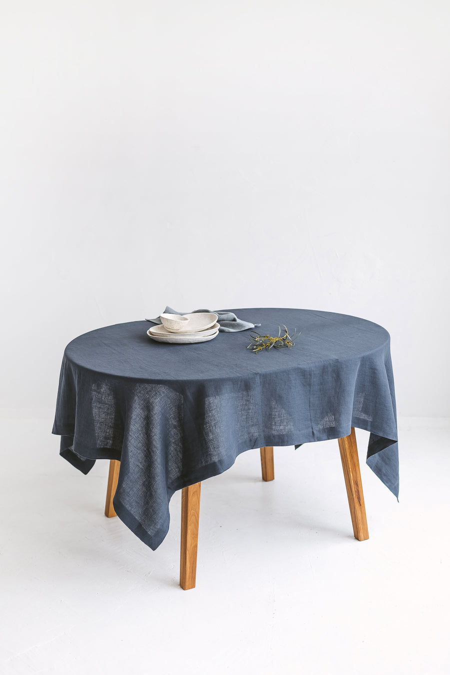 oval linen tablecloth