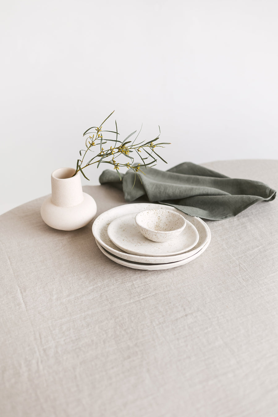 oval linen tablecloth