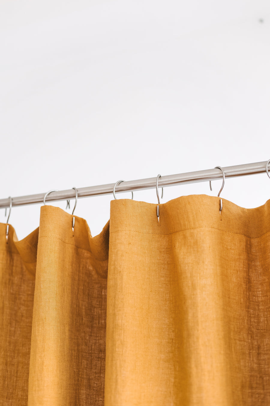 Waterproof Amber Linen Shower Curtain 90cm / 35'' width