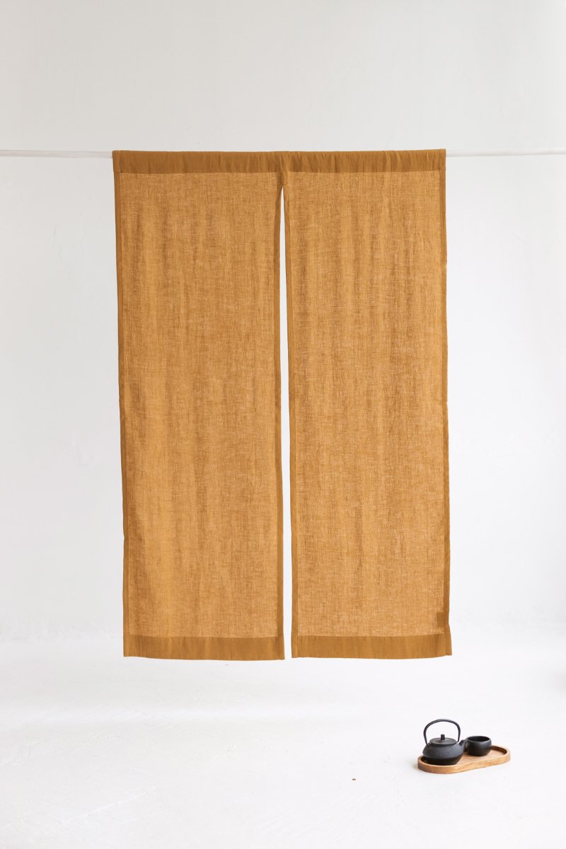 Amber Linen Japanese Noren Curtain