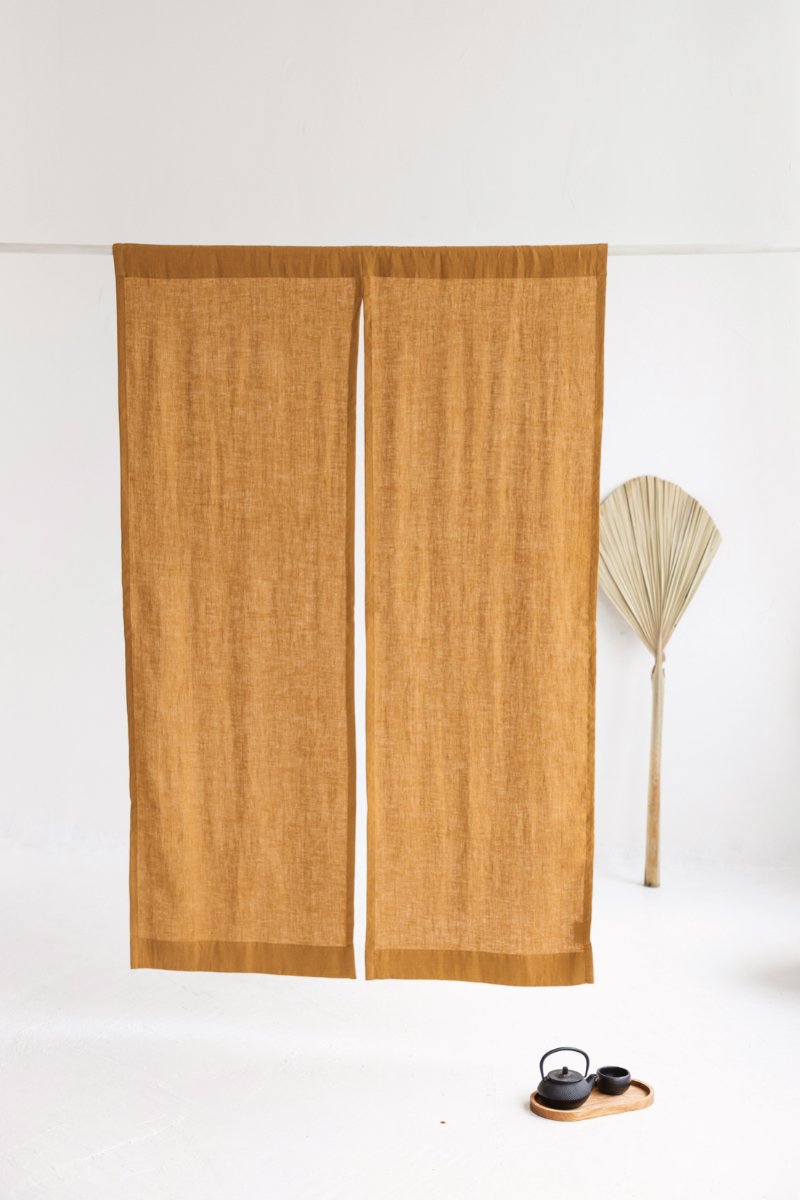 Amber Linen Japanese Noren Curtain