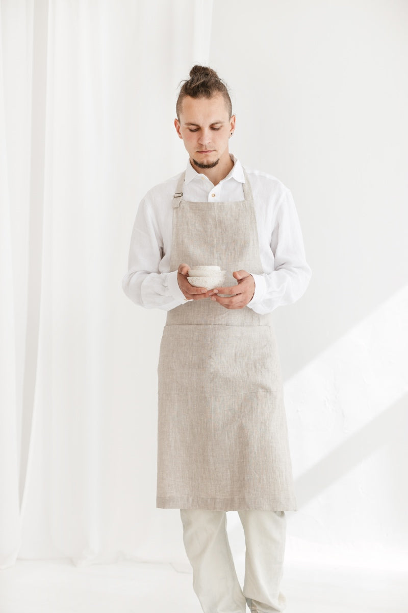 linen apron for men