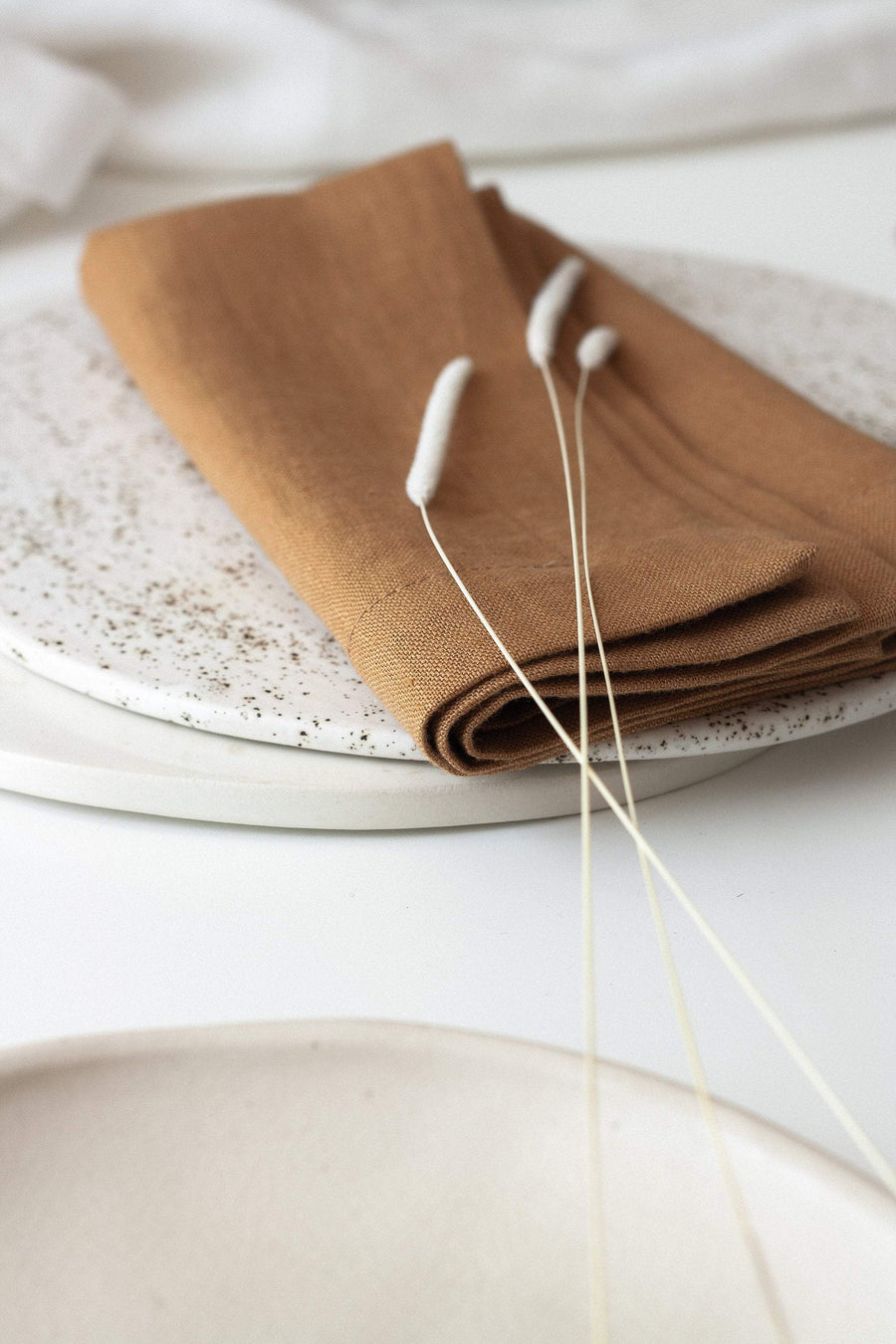 Amber Linen Napkins Set Of 2 Mitered Corners