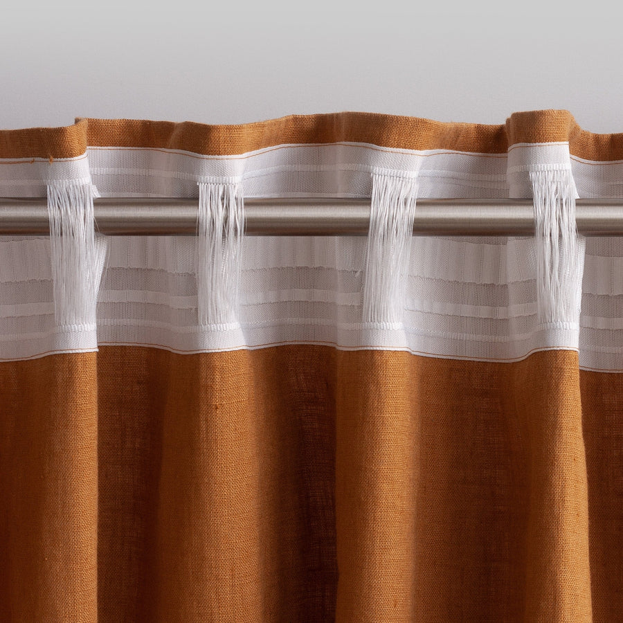 Lightweight White Linen Curtain
