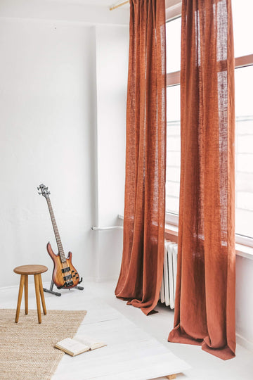 Rusty Linen Curtain