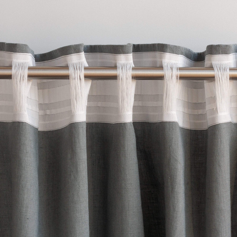 White Linen Curtain With Blackout Lining