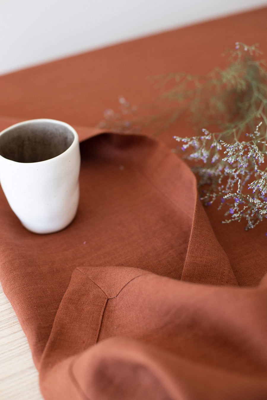 Rusty Linen Tablecloth
