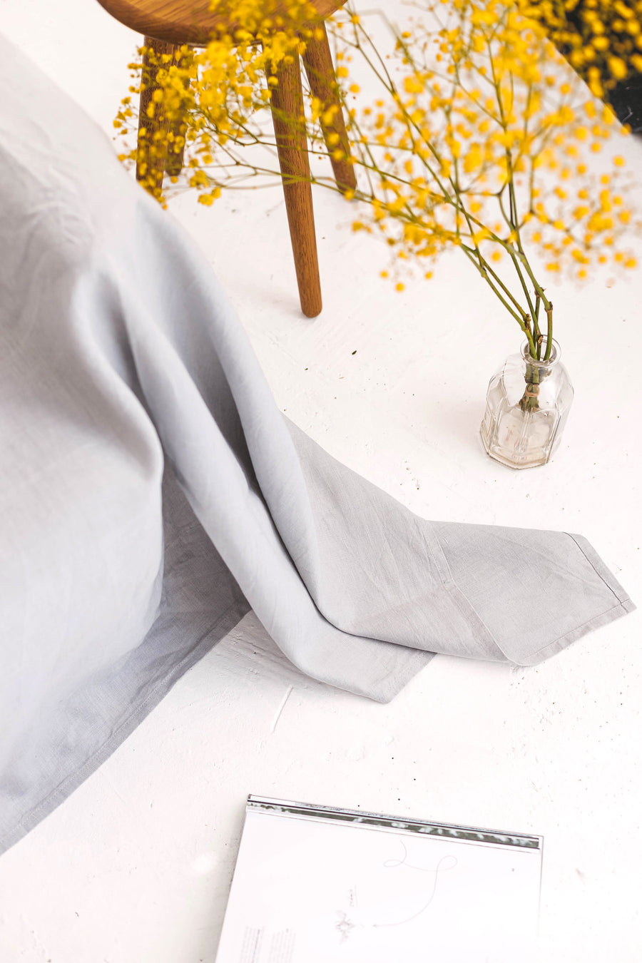 Cloud Grey Linen Couch Cover