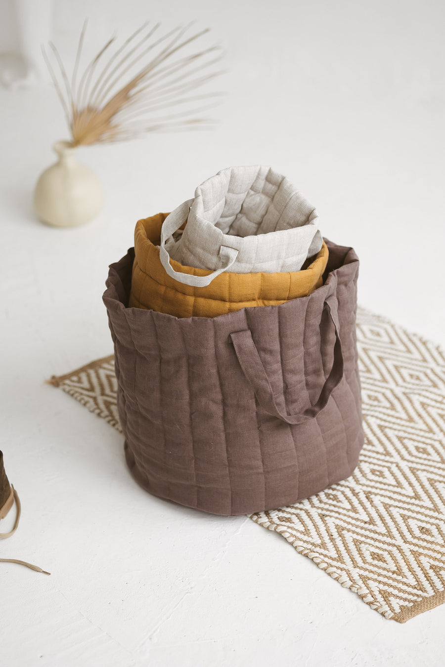 Quilted Linen Basket