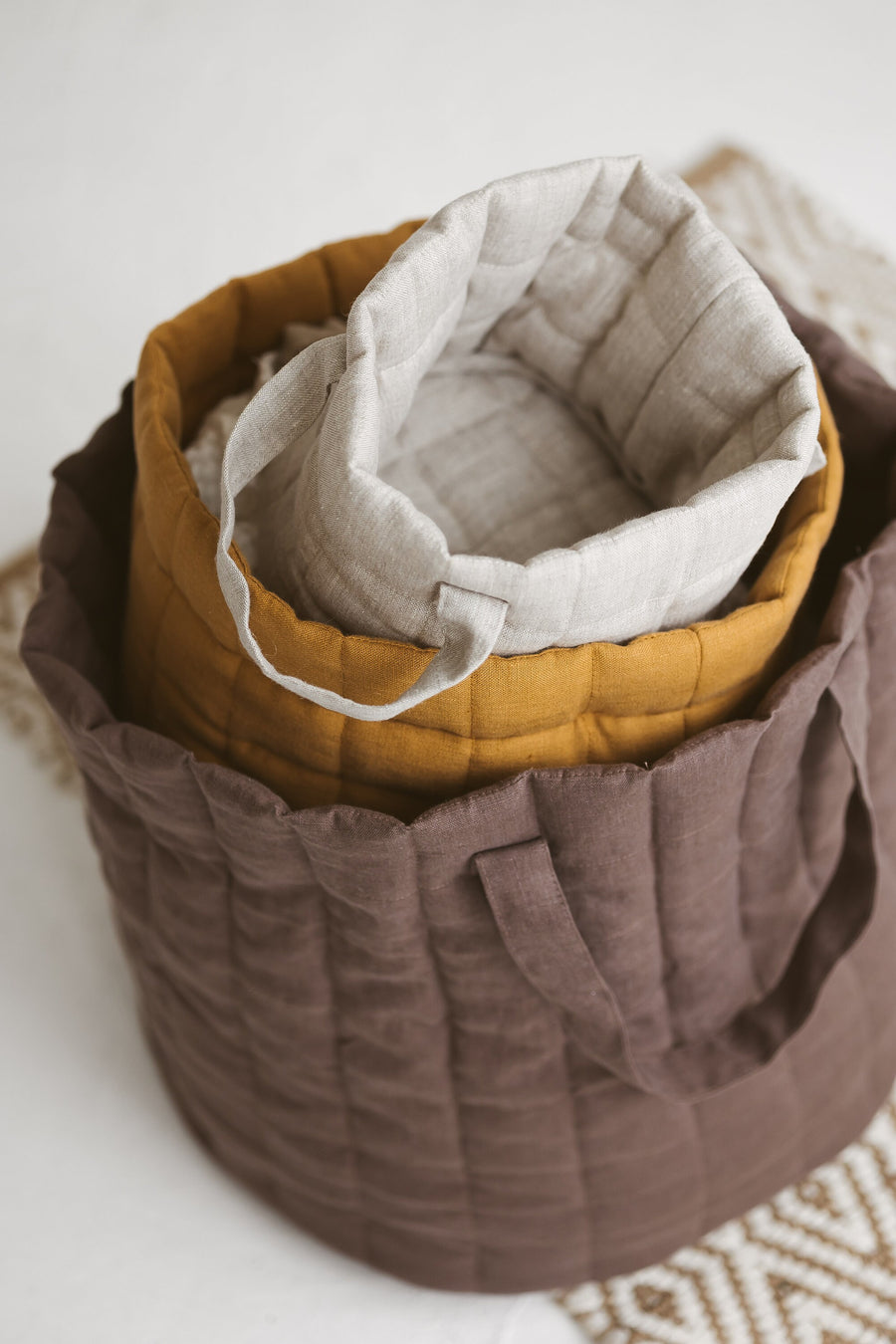 Quilted Linen Basket
